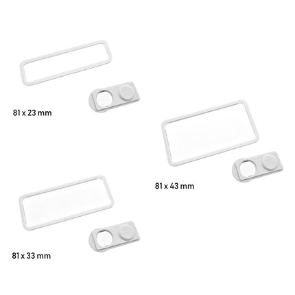 Badge nominatif blanc Office - à partir de 10 pièces