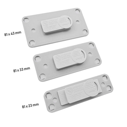 Badge nominatif gris clair Office - à partir de 10 pièces