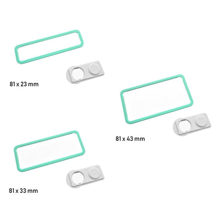 Badge nominatif turquoise Office - à partir 10 pièces