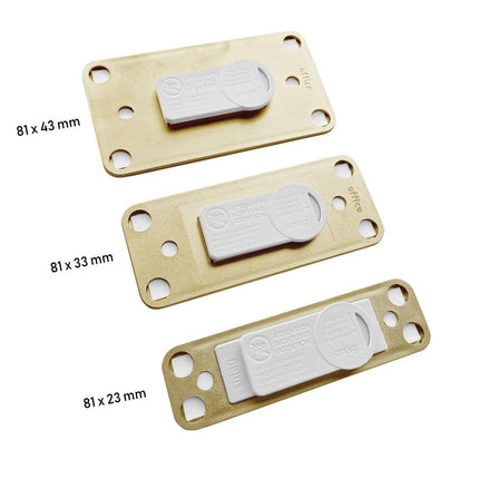 Badge nominatif doré Office - à partir de 10 pièces