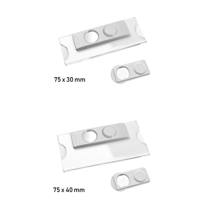 Badge nominatif transparent Plano  - à partir de 10 pièces