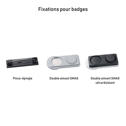 Badge nominatif transparent Plano  - à partir de 10 pièces