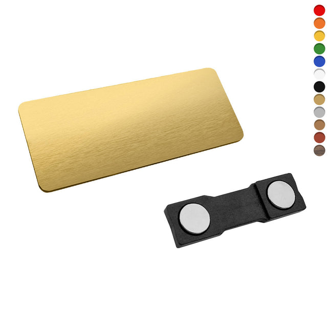 Badge nominatif en plastique - 72 x 30 mm - par pièce