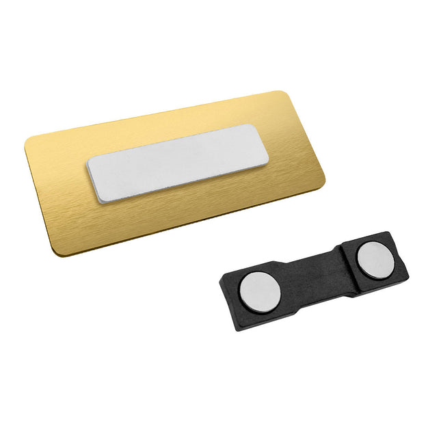 Badge nominatif en plastique avec propre texte - 72 x 30 mm - par pièce