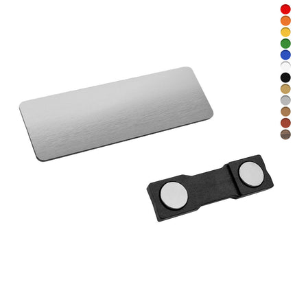 Badge nominatif en plastique - 70 x 20 mm - par pièce