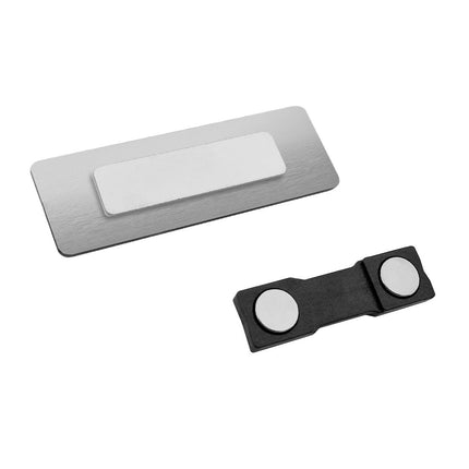Badge nominatif en plastique avec propre texte - 70 x 20 mm - par pièce