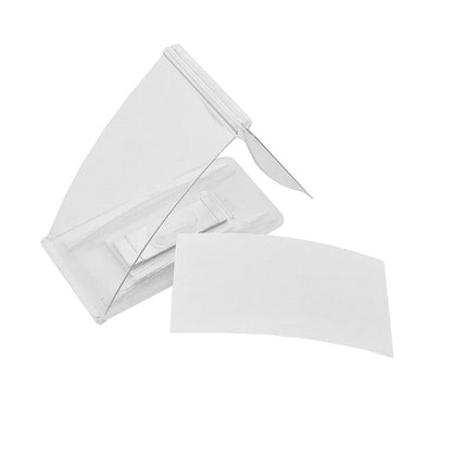 Badge nominatif transparent Event avec aimant - 80 x 37 mm - par pièce