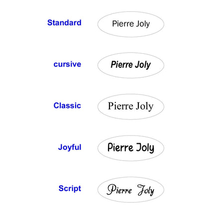 Badge nominatif ovale avec propre texte en bois - 65 x 25 mm - par pièce