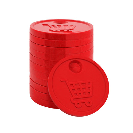 Jetons caddie personnalisés format 0,50 € - 100 pièces