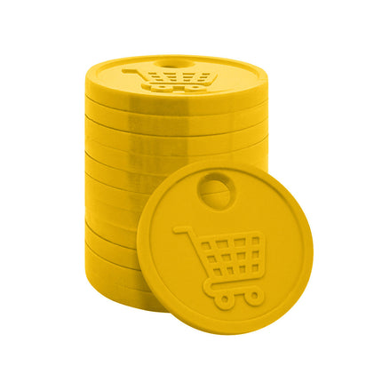 Jetons caddie personnalisés format 0,50 € - 100 pièces