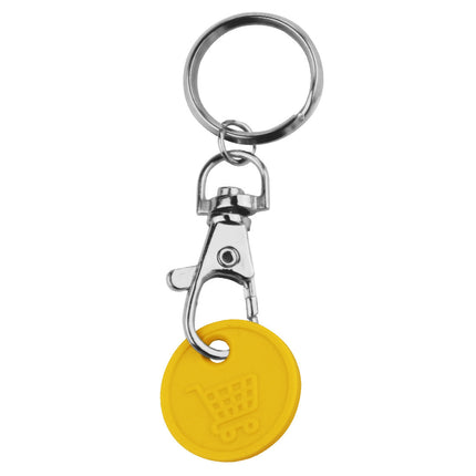 Jetons caddie format 0,50 € avec mousqueton porte-clés - 10 pièces