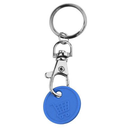 Jetons caddie format 0,50 € avec mousqueton porte-clés - 10 pièces