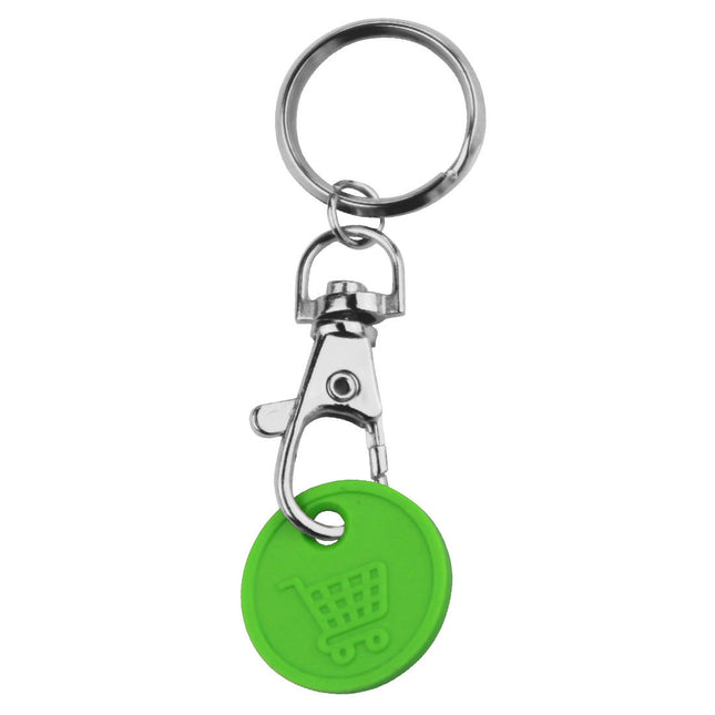 Jetons caddie format 0,50 € avec mousqueton porte-clés - 10 pièces