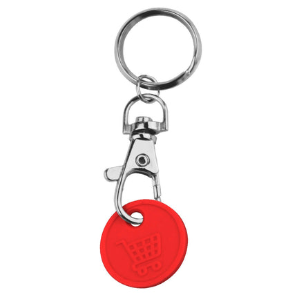 Jetons caddie format 0,50 € avec mousqueton porte-clés - 10 pièces