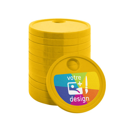 Jetons caddie personnalisés format 0,50 € - 100 pièces