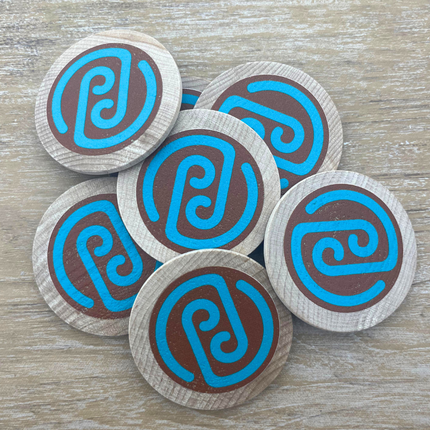 Jetons personnalisés en bois -  Ø50 mm - 50 pièces