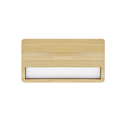 Badge nominatif en bambou avec aimant - 72 x 38 mm - par pièce