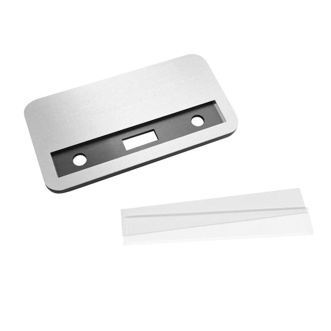 Badge nominatif aluminium Badgemaster avec aimant - 72 x 38 mm - par pièce