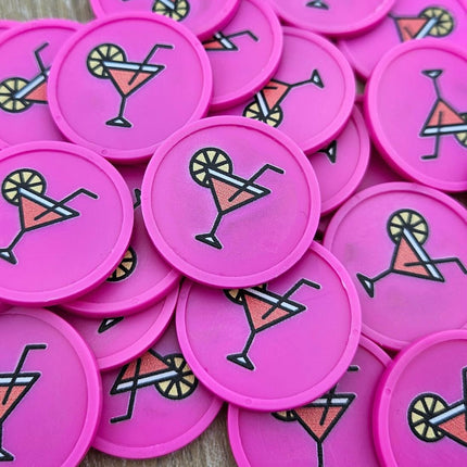 Jetons pour buvette cocktail Ø29 mm - 100 pièces