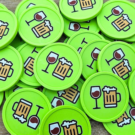 Jetons pour buvette bière et vin Ø29 mm - 100 pièces