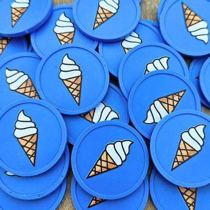Jetons pour buvette glace à l'italienne Ø29 mm - 100 pièces