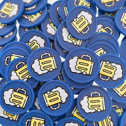 Jetons pour buvette chope de bière Ø29 mm - 100 pièces