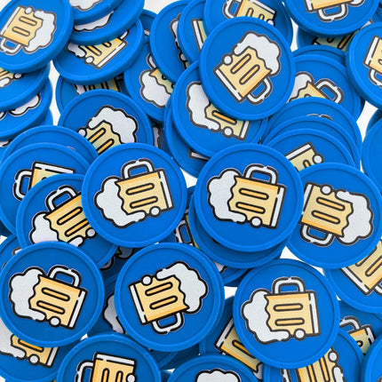 Jetons pour buvette chope de bière Ø29 mm - 100 pièces