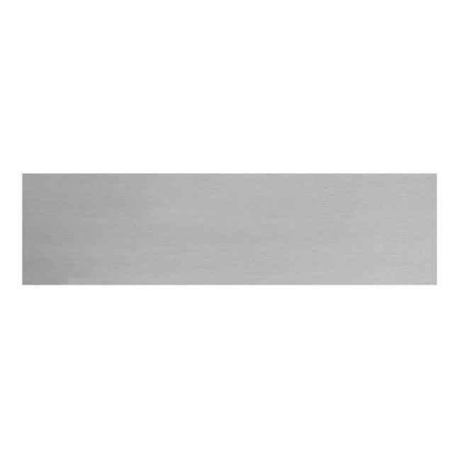 Plaque de porte vierge -  aluminium - 165 x 45 mm