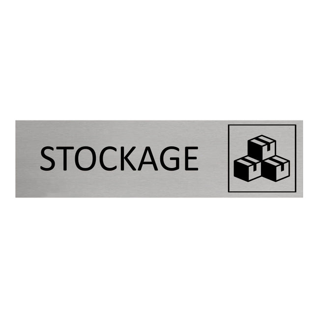 Plaque de porte Stockage -  aluminium - 165 x 45 mm