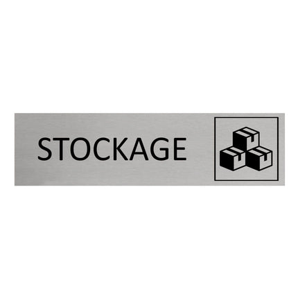 Plaque de porte Stockage -  aluminium - 165 x 45 mm