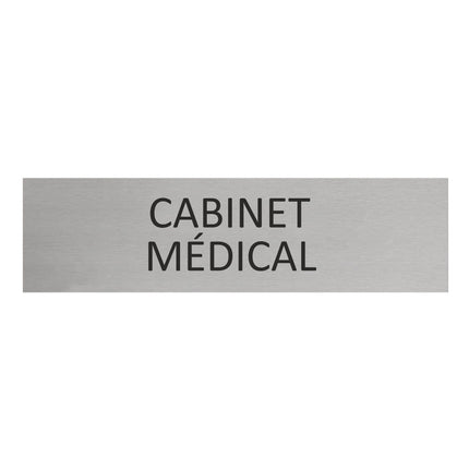 Plaque de porte Cabinet médical -  aluminium - 165 x 45 mm
