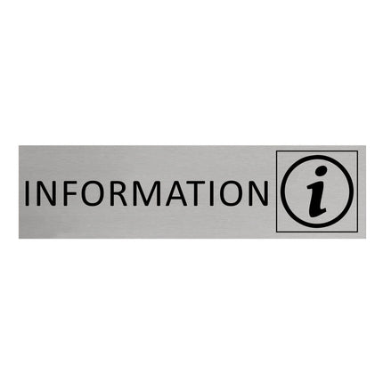 Plaque de porte Information -  aluminium - 165 x 45 mm