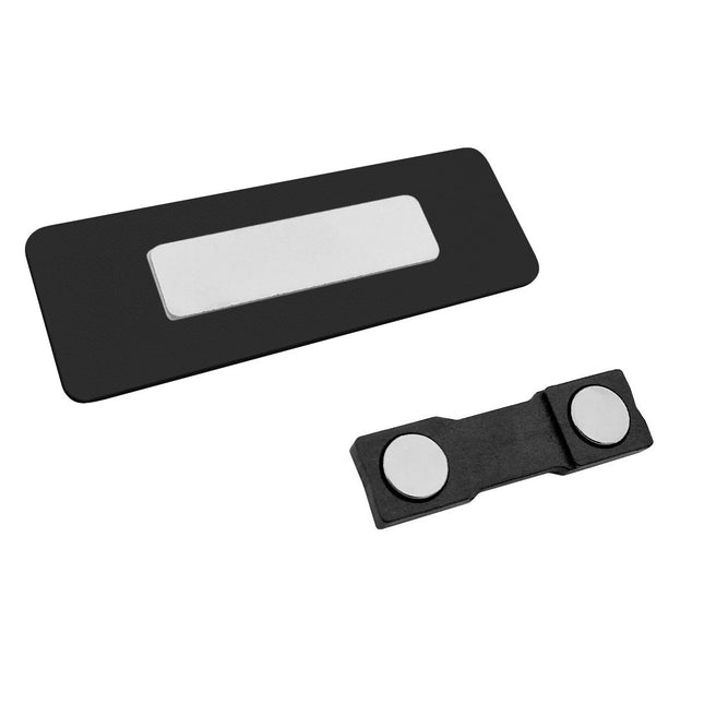 Badge nominatif en plastique avec propre texte - 75 x 25 mm - par pièce