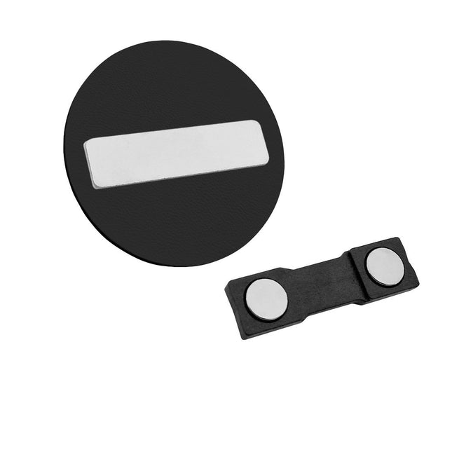 Badge nominatif en plastique avec propre texte arc-en-ciel - Ø50 mm - par pièce