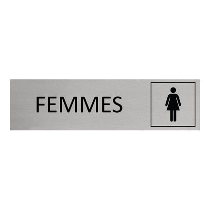 Plaque de porte Femmes -  aluminium - 165 x 45 mm