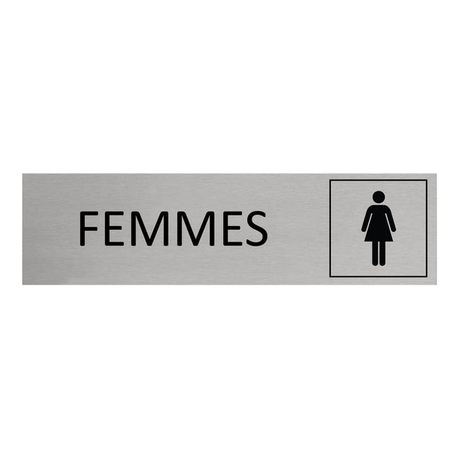 Plaque de porte Femmes -  aluminium - 165 x 45 mm