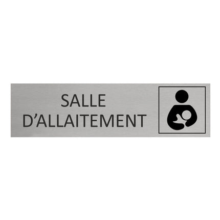 Plaque de porte Salle d'allaitement -  aluminium - 165 x 45 mm