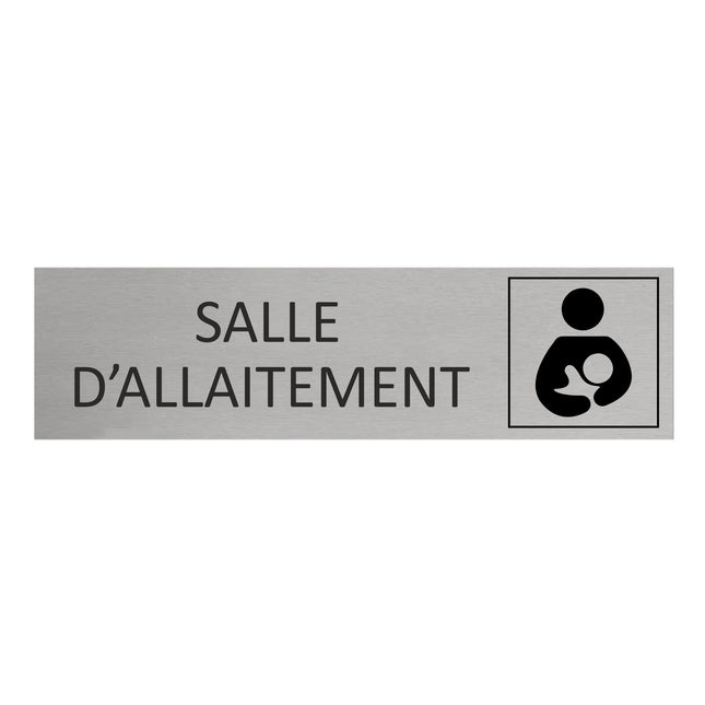 Plaque de porte Salle d'allaitement -  aluminium - 165 x 45 mm