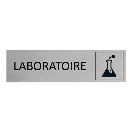 Plaque de porte Laboratoire -  aluminium - 165 x 45 mm