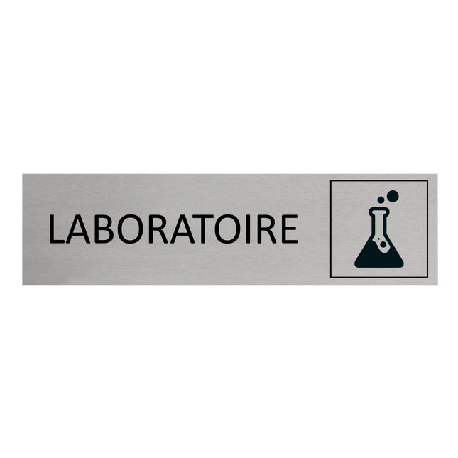 Plaque de porte Laboratoire -  aluminium - 165 x 45 mm