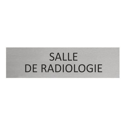 Plaque de porte Salle de radiologie -  aluminium - 165 x 45 mm