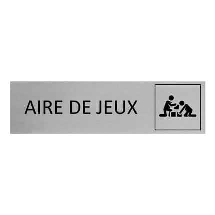 Plaque de porte Aire de jeux -  aluminium - 165 x 45 mm