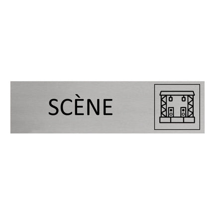 Plaque de porte Scène -  aluminium - 165 x 45 mm