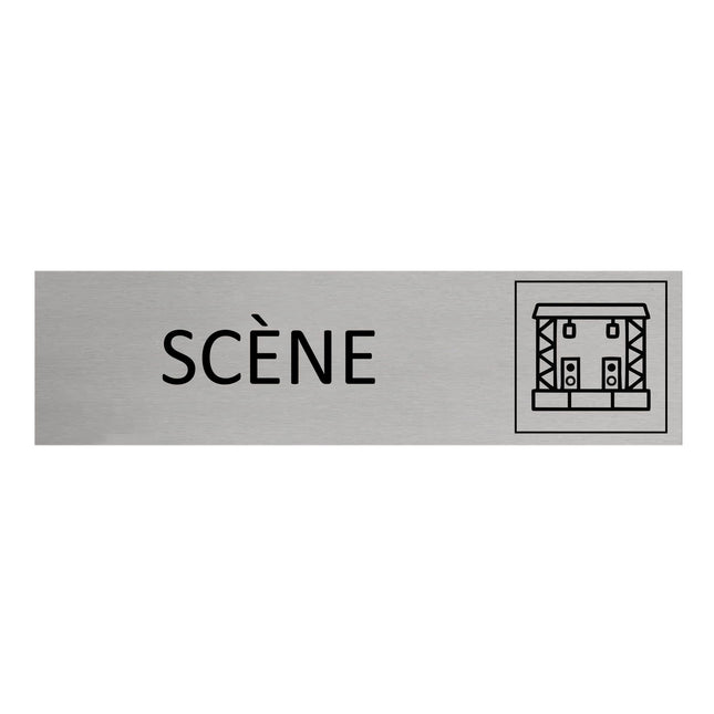 Plaque de porte Scène -  aluminium - 165 x 45 mm