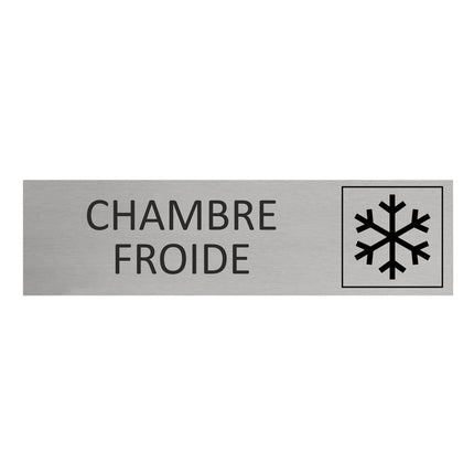Plaque de porte Chambre froide -  aluminium - 165 x 45 mm