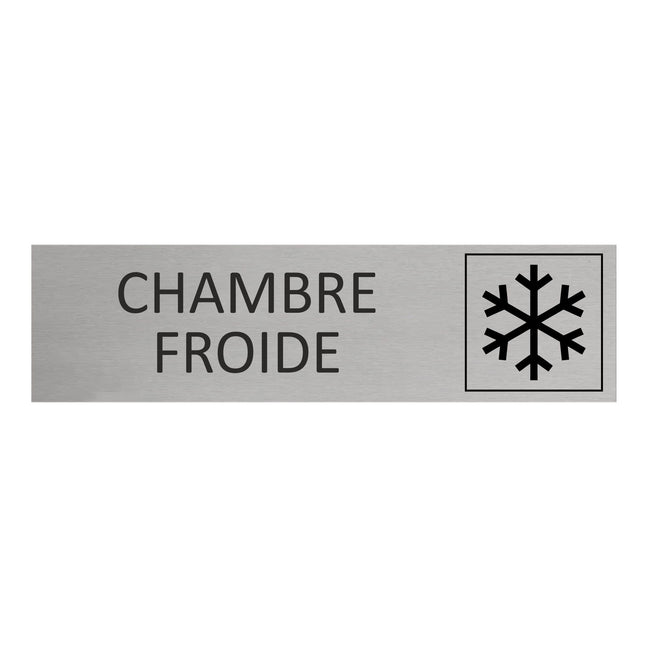 Plaque de porte Chambre froide -  aluminium - 165 x 45 mm