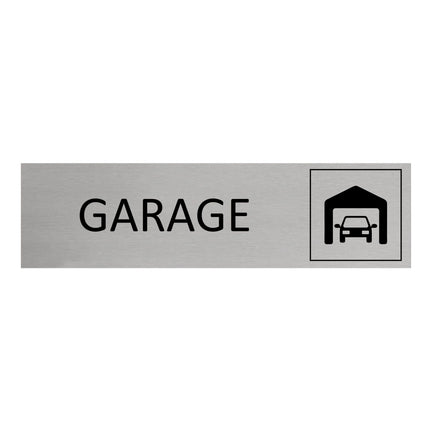 Plaque de porte Garage -  aluminium - 165 x 45 mm