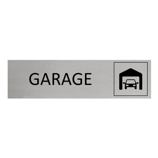 Plaque de porte Garage -  aluminium - 165 x 45 mm