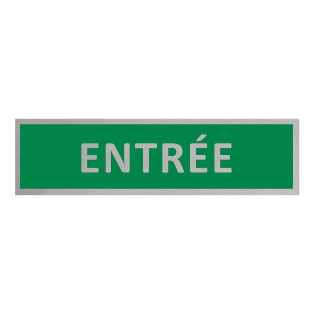 Plaque de porte Entrée -  aluminium - 165 x 45 mm