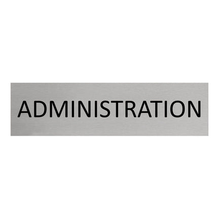 Plaque de porte Administration -  aluminium - 165 x 45 mm